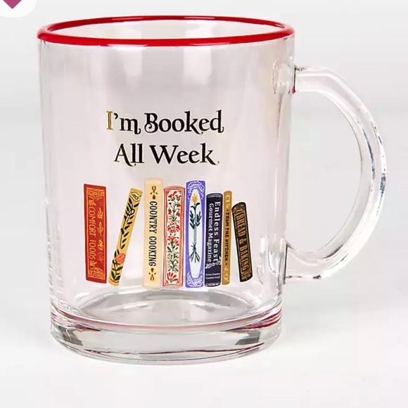Kirklands Other - Kirklands Booked All Week Glass Mug